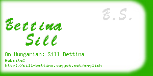 bettina sill business card